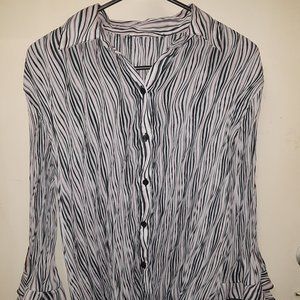 Crinkled silk blouse